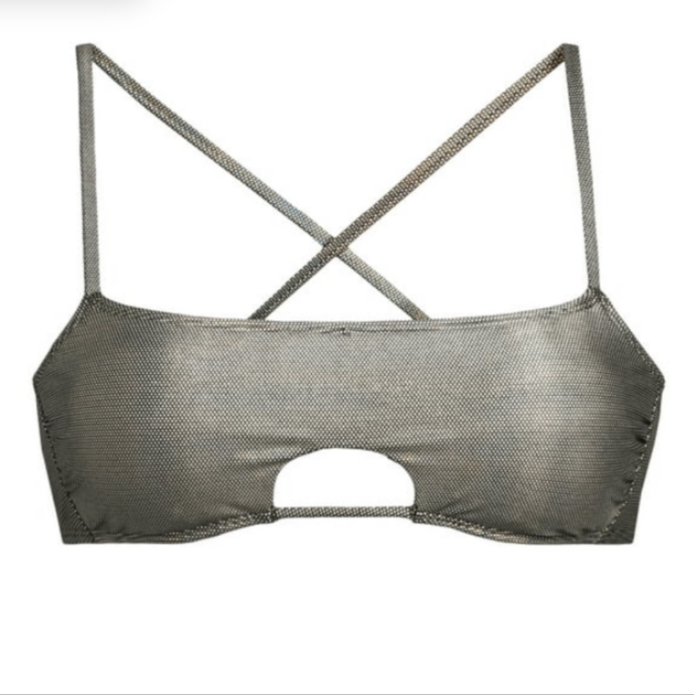 no boundaries holographic dot bralette bikini top size small